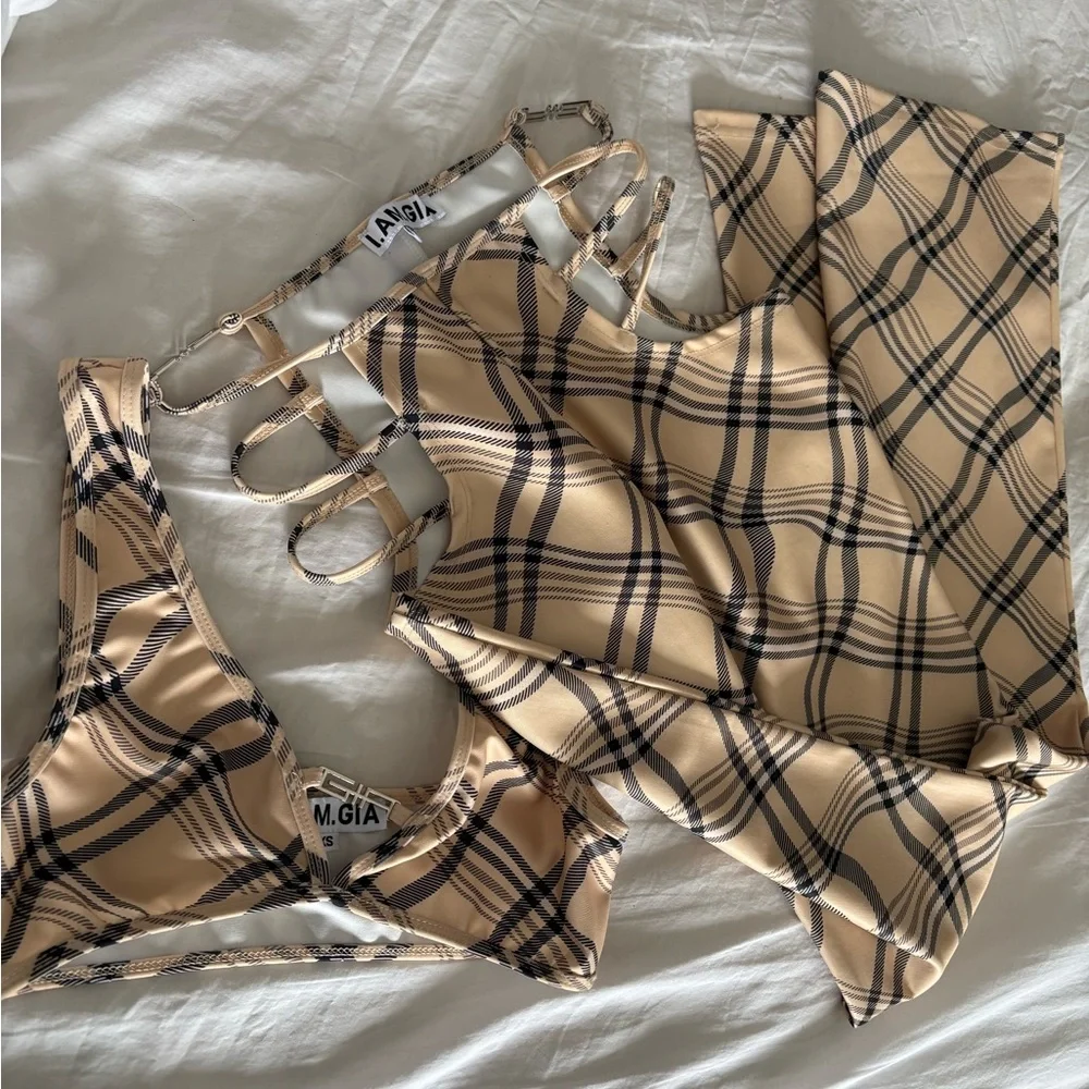 I.AM.GIA Lucid Set Tan Plaid - Picture 5 of 8